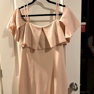 Australian Limitè Blush pink off the shoulder dress bardot
